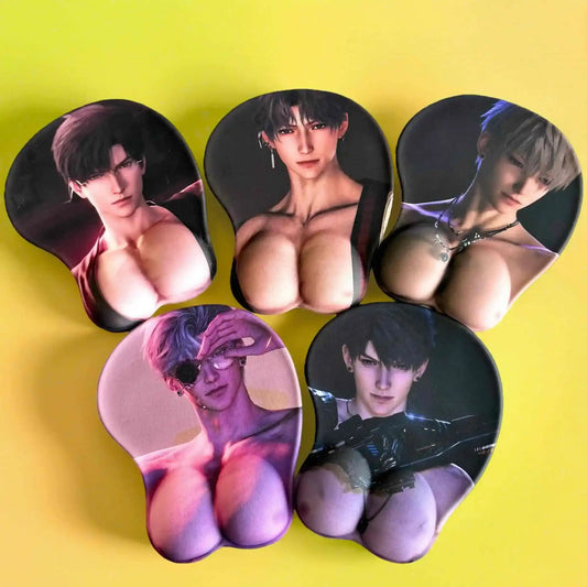 love and deepspace merch 3d mouse pad ergonomic plush wrist support