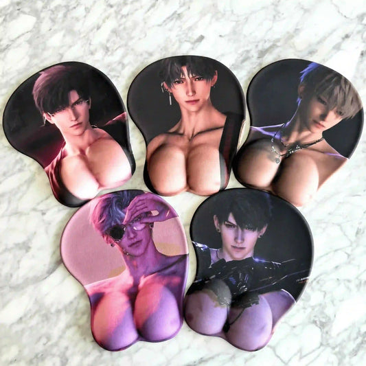 love and deepspace merch 3d mouse pad ergonomic plush wrist support