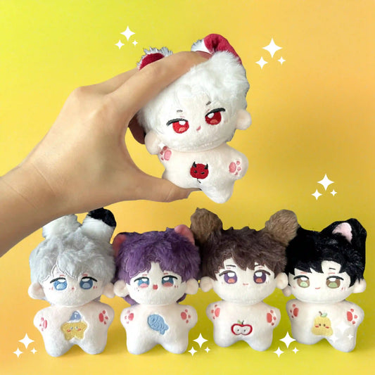 love and deepspace merch 10cm starfish plushies featuring sylus caleb rafayel zayne and xavier