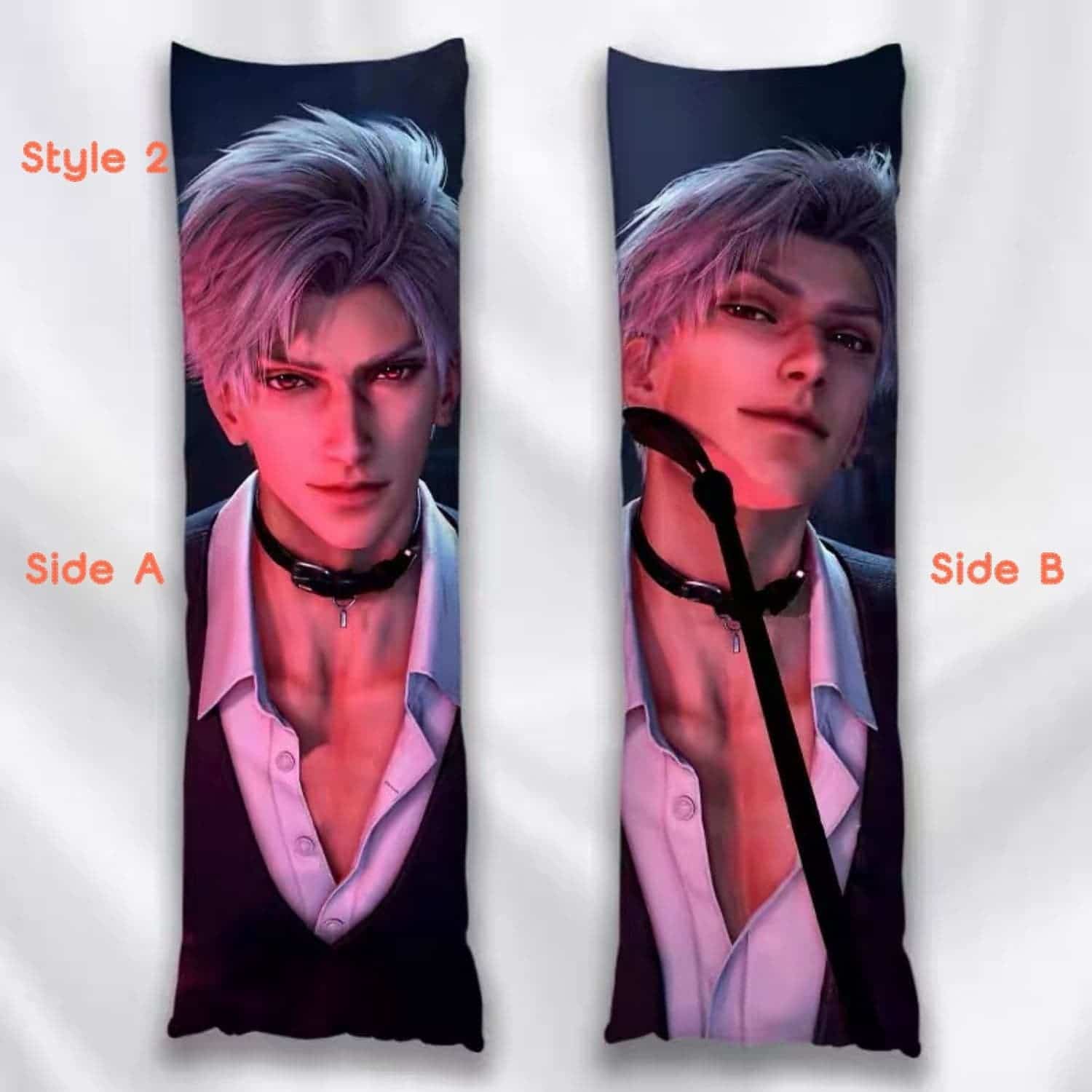 sylus love and deepspace body pillow cover showing detailed double-sided artwork