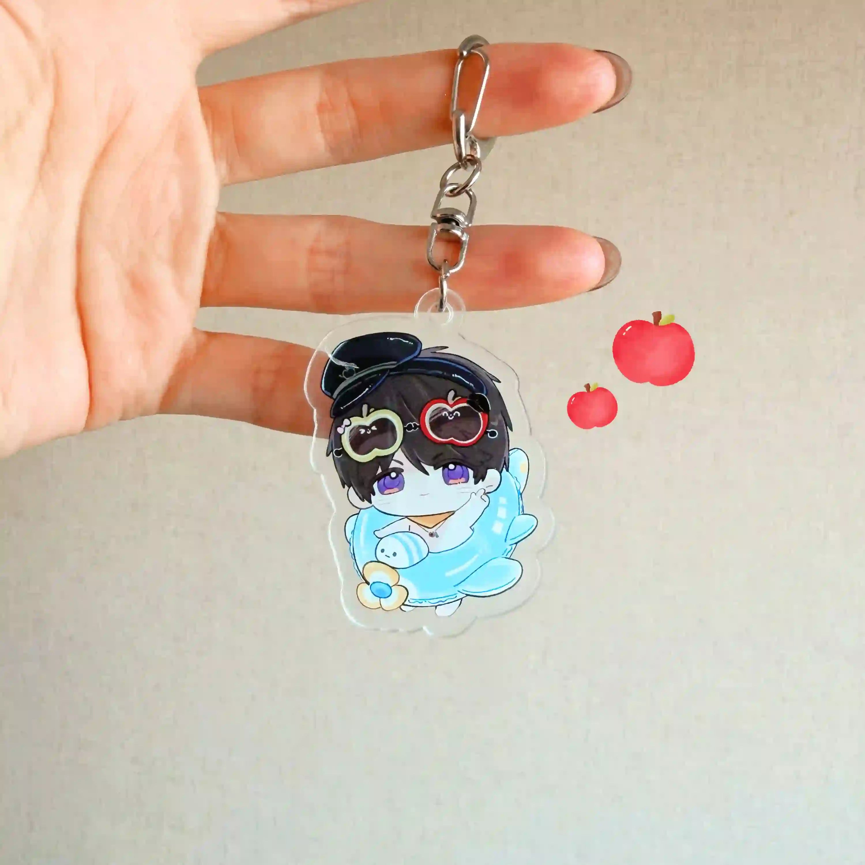 Love and Deepspace Keychain (Chibi Acrylic – Sylus, Caleb, Xavier, Zayne, Rafayel)