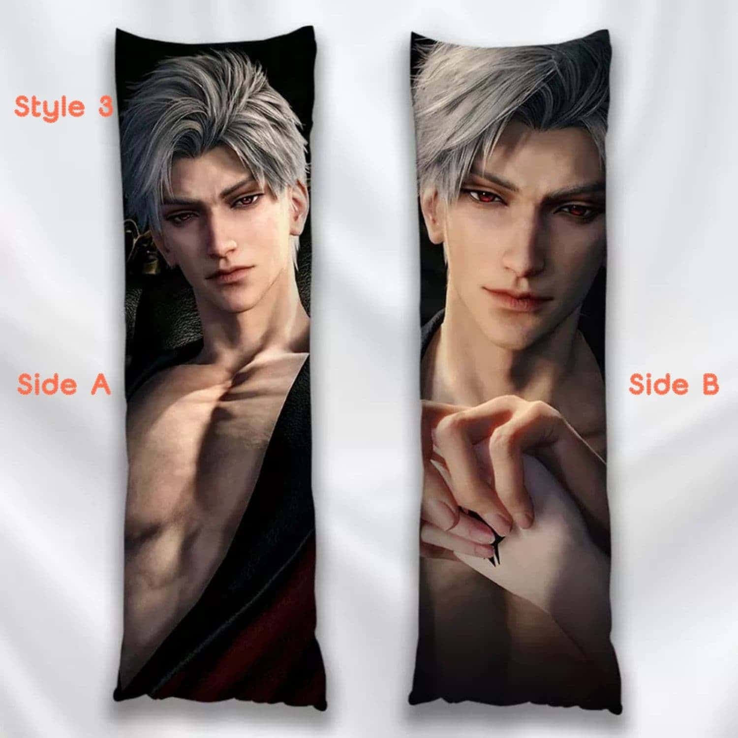 sylus love and deepspace merch dakimakura body pillow cover with front and back illustrations