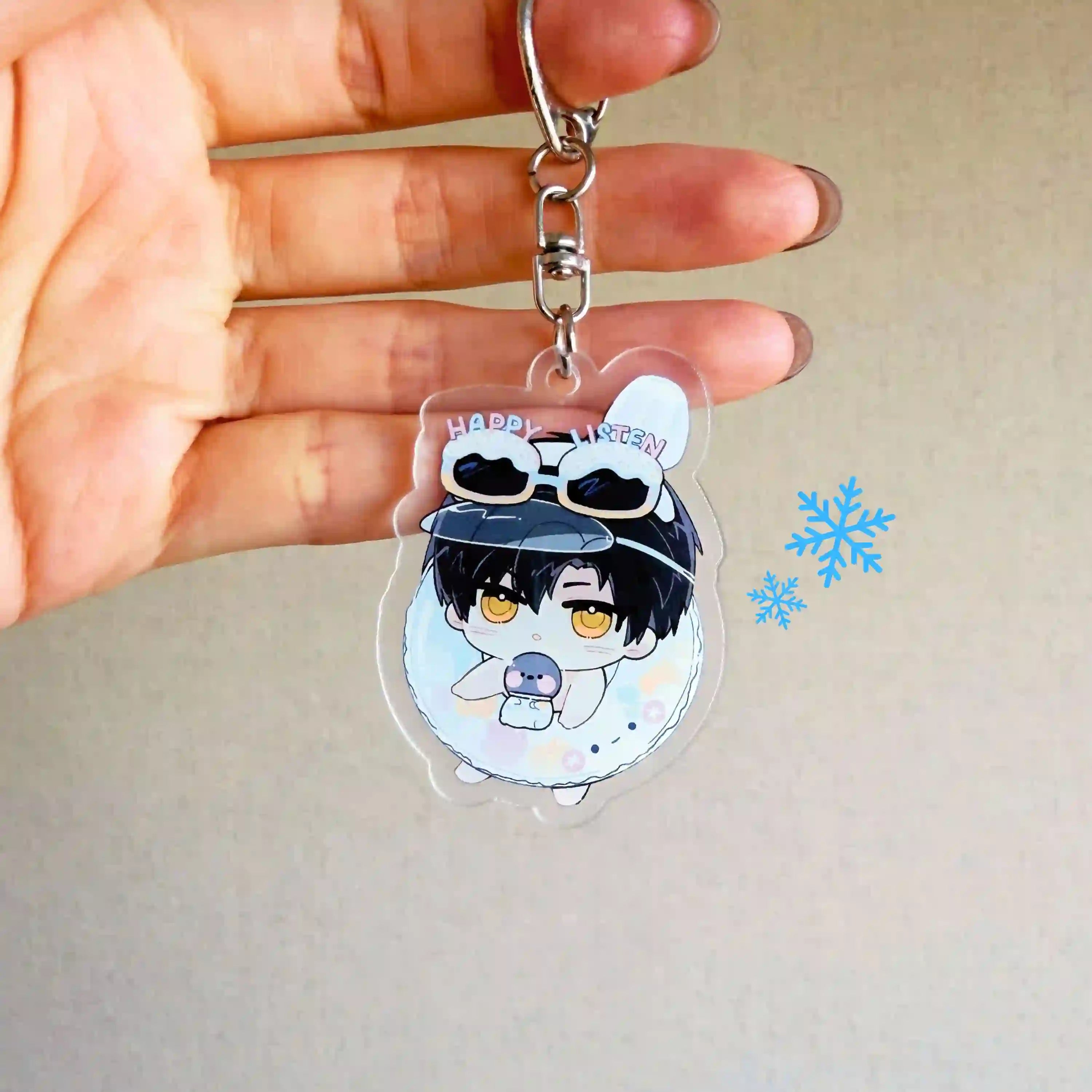 Love and Deepspace Keychain (Chibi Acrylic – Sylus, Caleb, Xavier, Zayne, Rafayel)