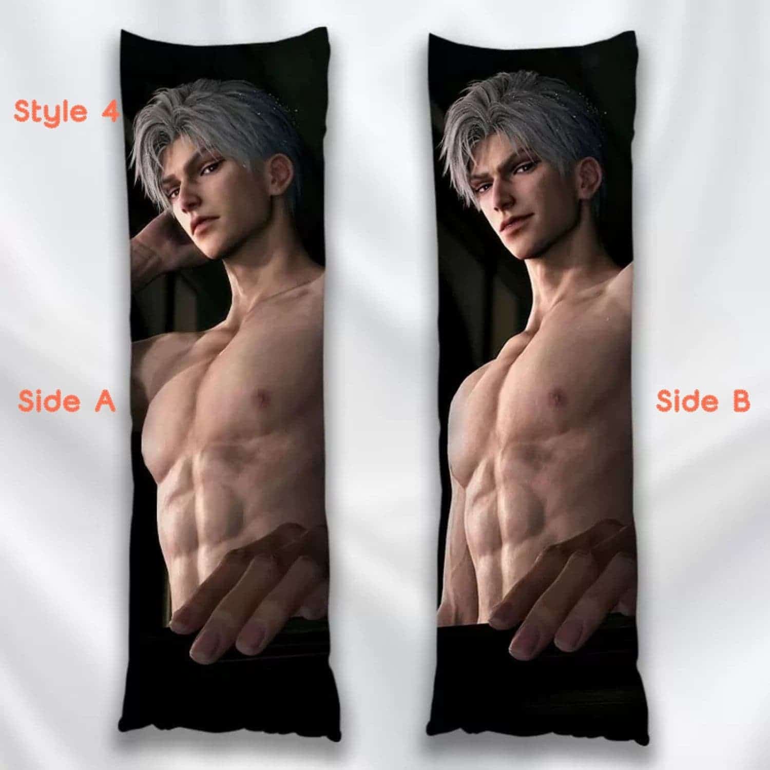 sylus love and deepspace merch dakimakura body pillow cover with front and back illustrations