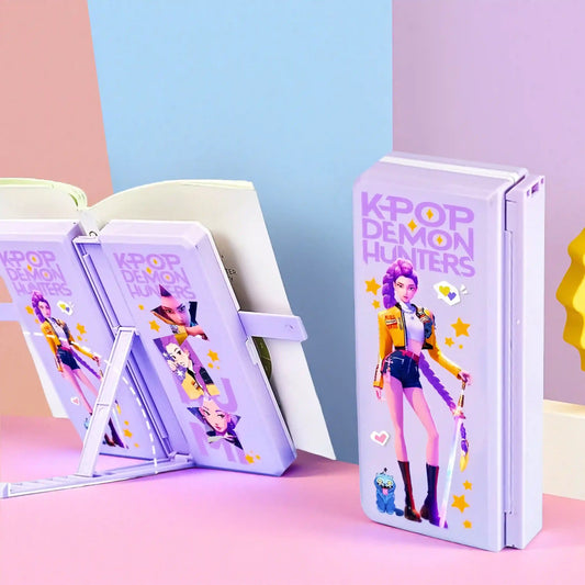 Rumi Kpop Demon Hunters multi-functional pencil case that's transferrable into a book stand
