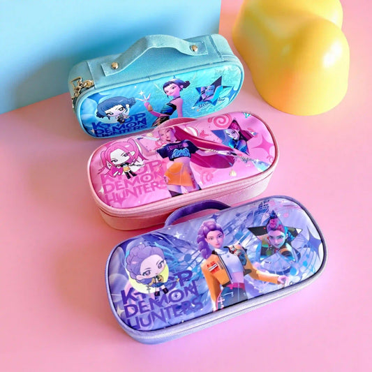 kpop demon hunters merch kids stationery gift set with pencil case notebook pens and accessories