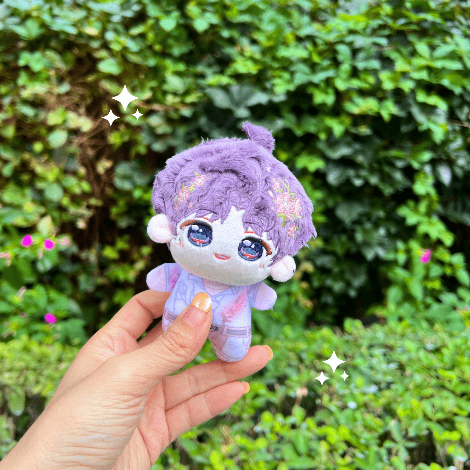 rafayel 10cm love and deepspace plushie close-up