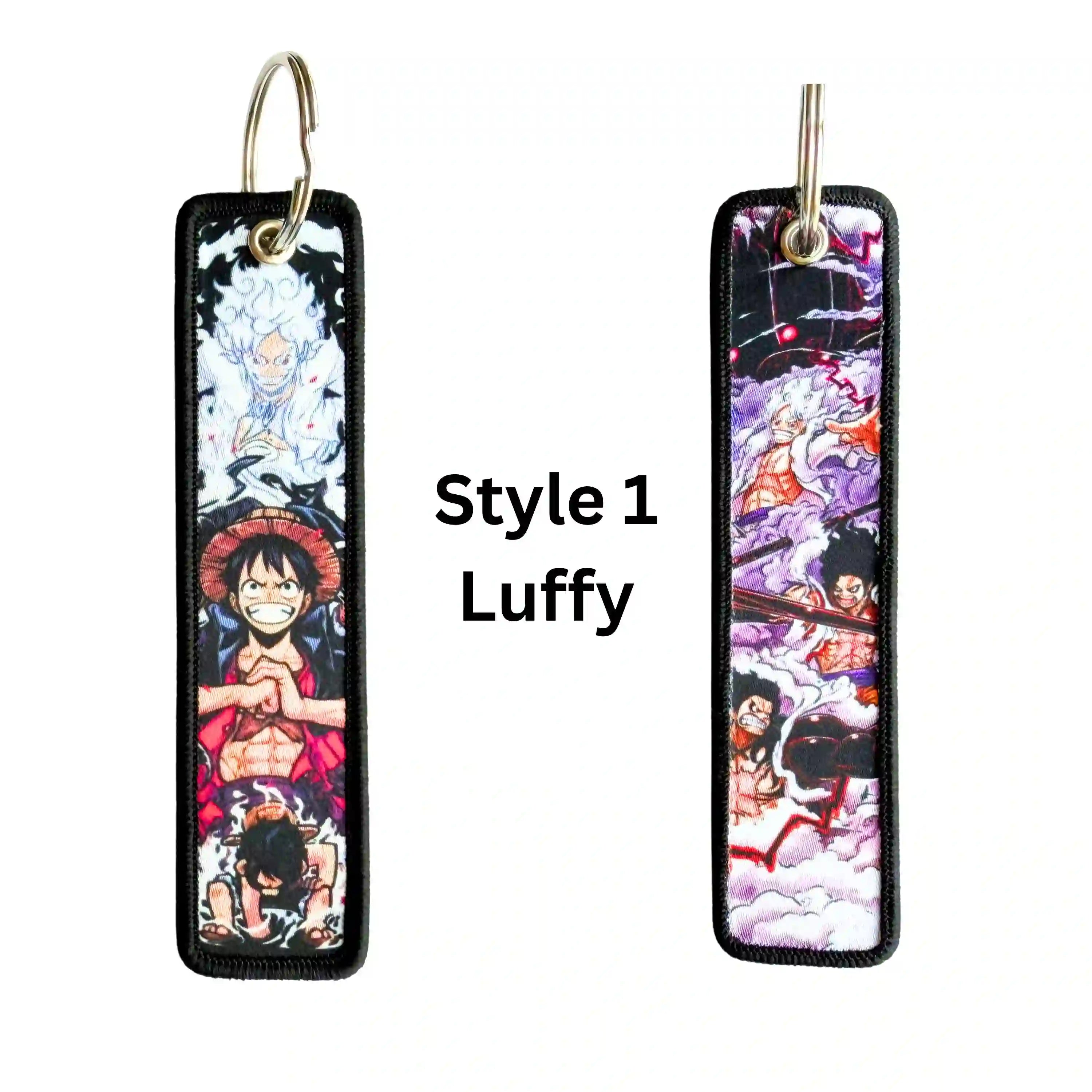 One Piece Keychain (Embroidered Double-Sided Anime Key Tag)