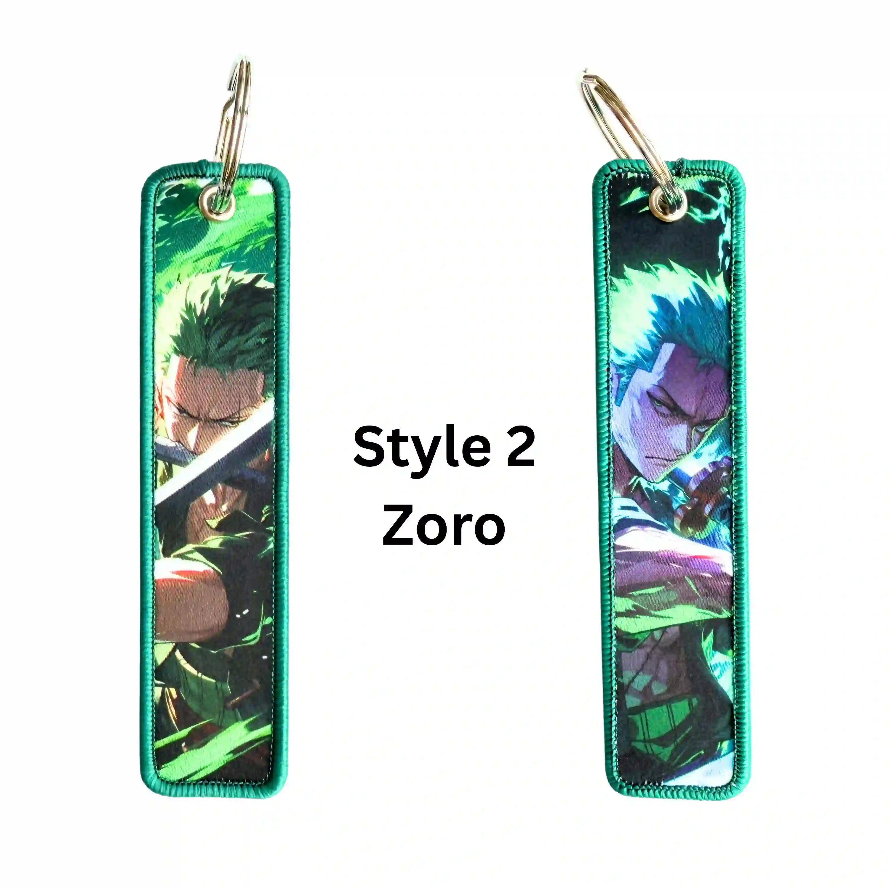 One Piece Keychain (Embroidered Double-Sided Anime Key Tag)