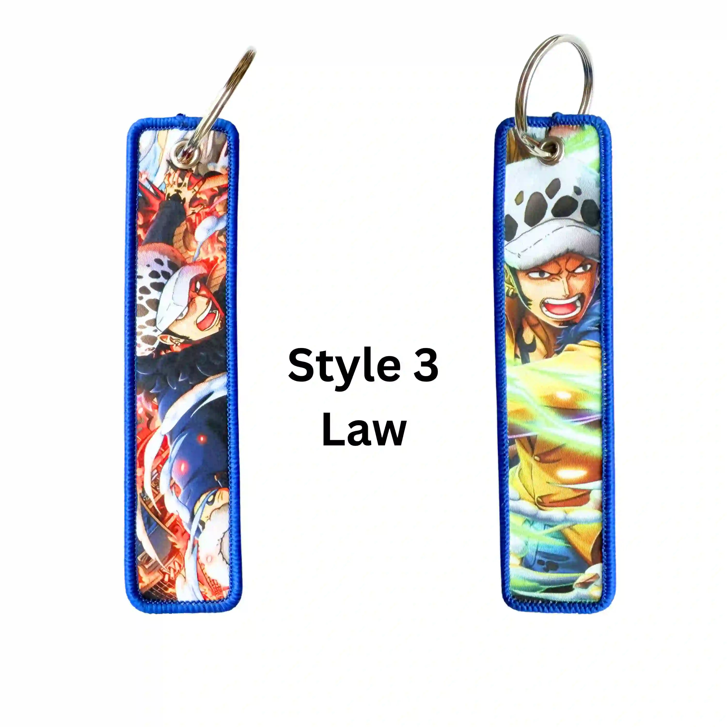 One Piece Keychain (Embroidered Double-Sided Anime Key Tag)