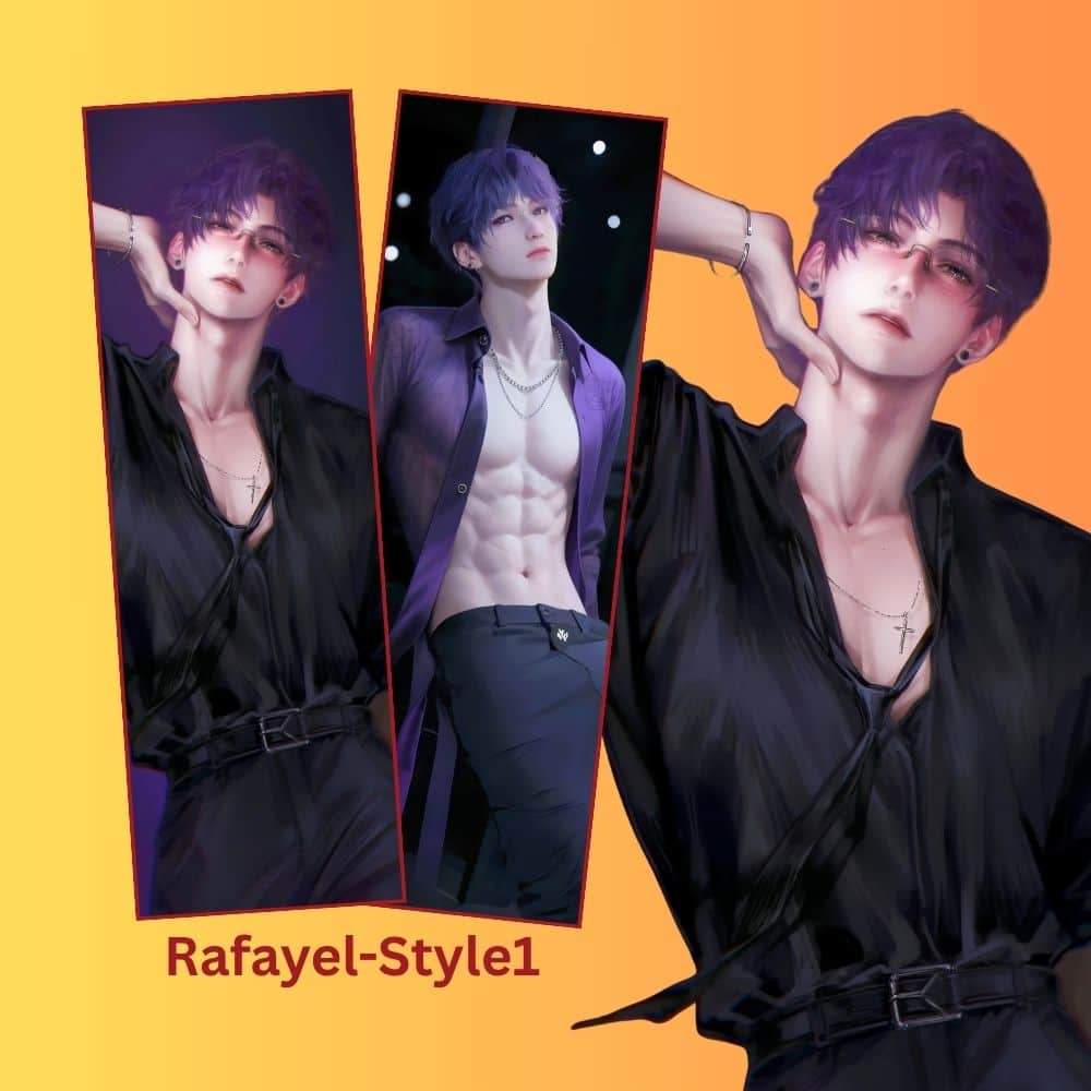 rafayel love and deepspace merch body pillow cover with double-sided character art