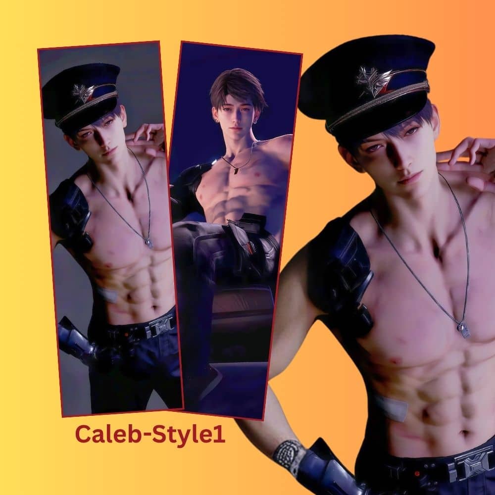 caleb love and deepspace merch body pillow cover style 1 showing double-sided dakimakura artwork