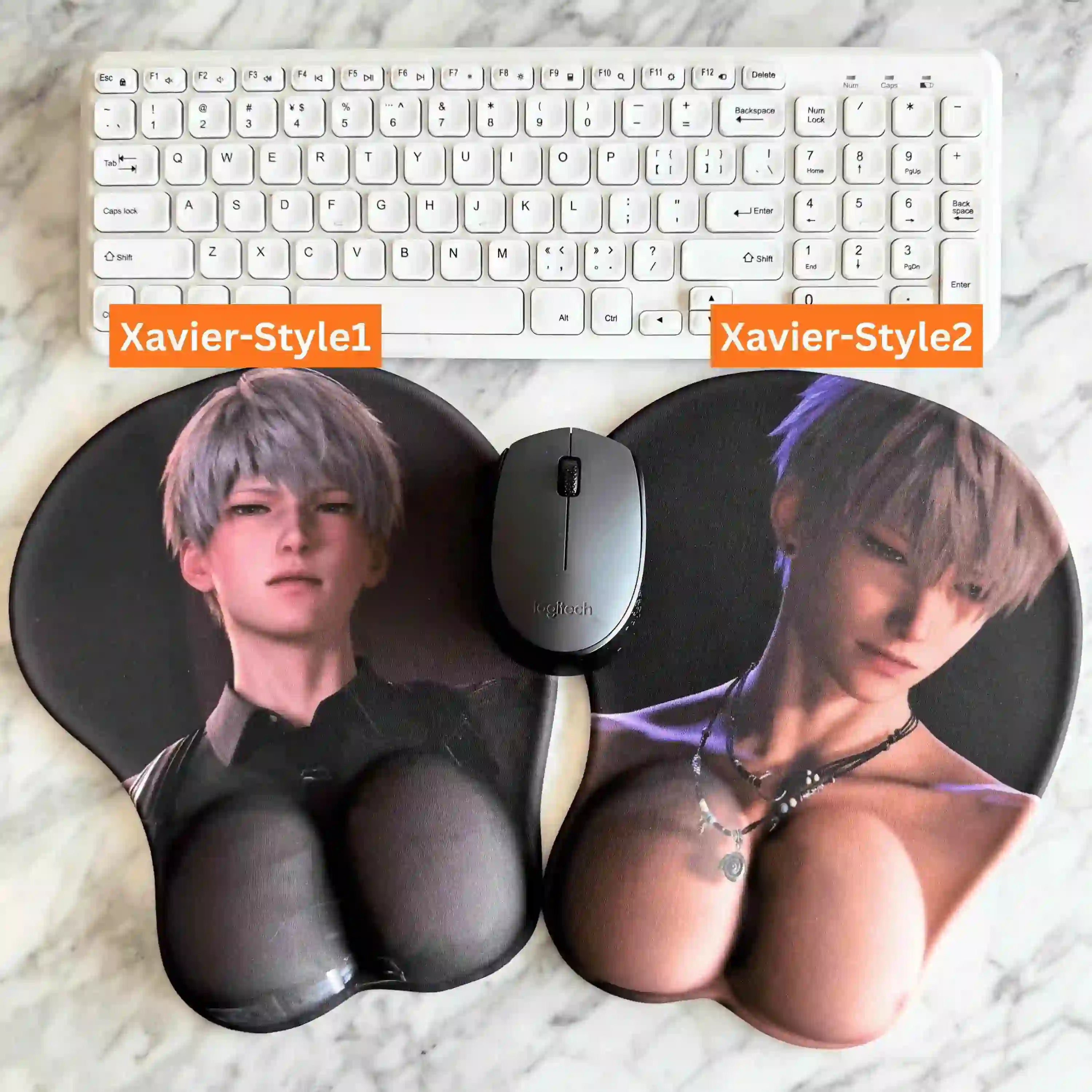 xavier love and deepspace mouse pad design with plush wrist support