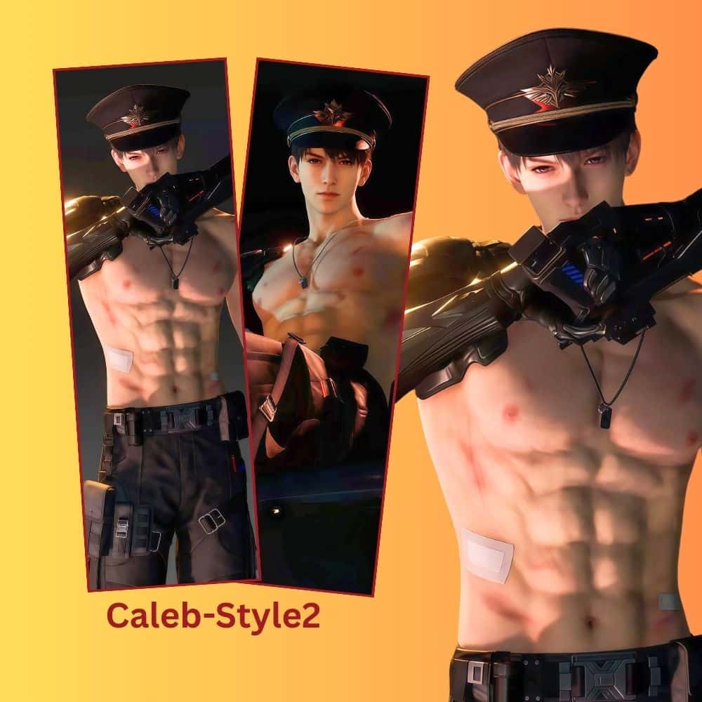 caleb love and deepspace dakimakura body pillow cover with front and back illustrations