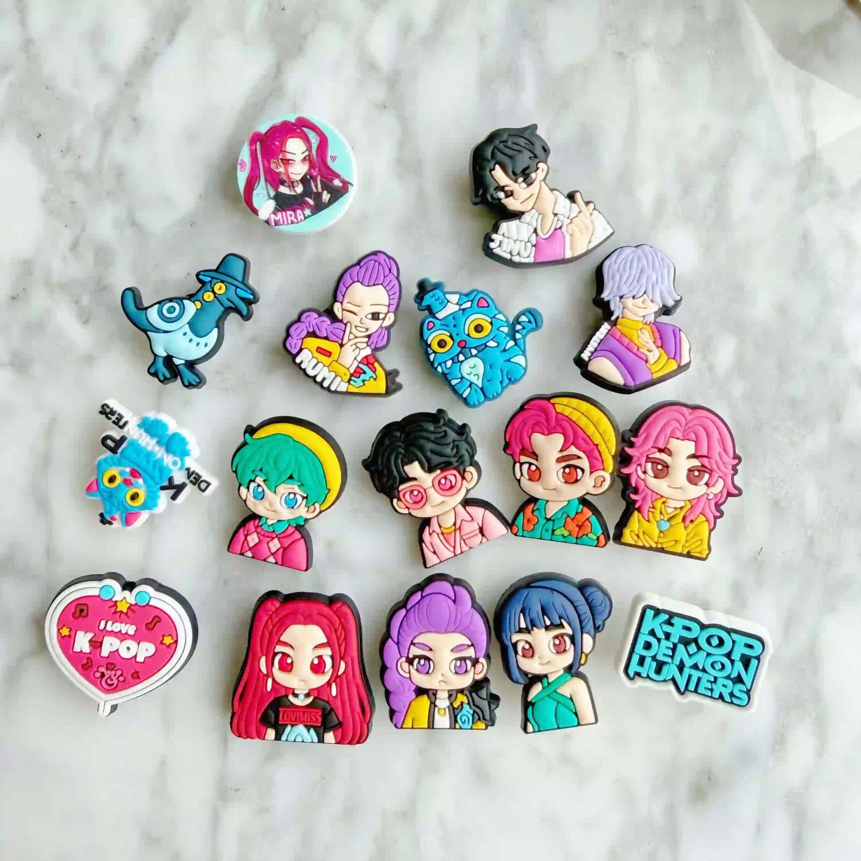 photo of kpop demon hunters crocs charm set