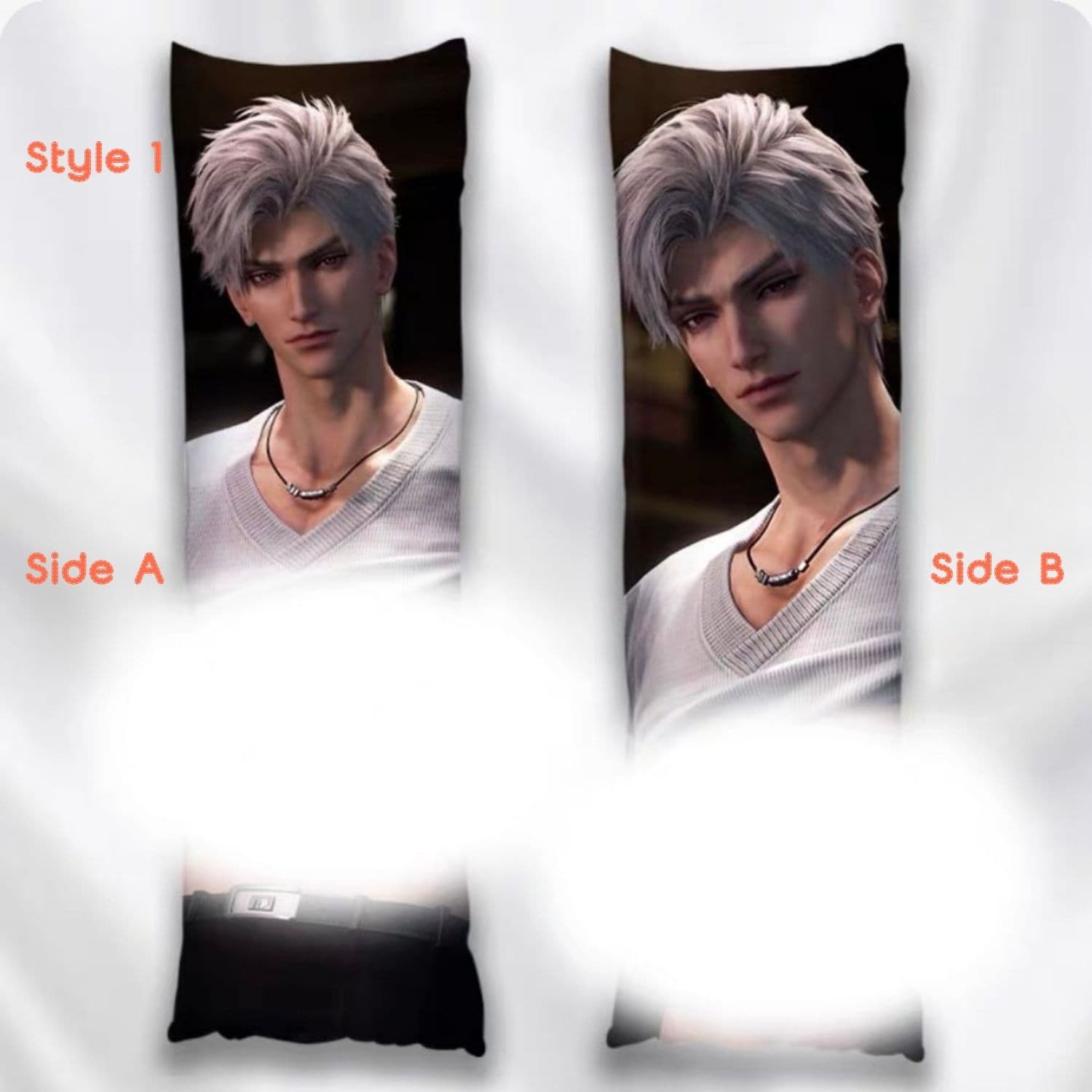 sylus love and deepspace merch body pillow cover with double-sided illustrations