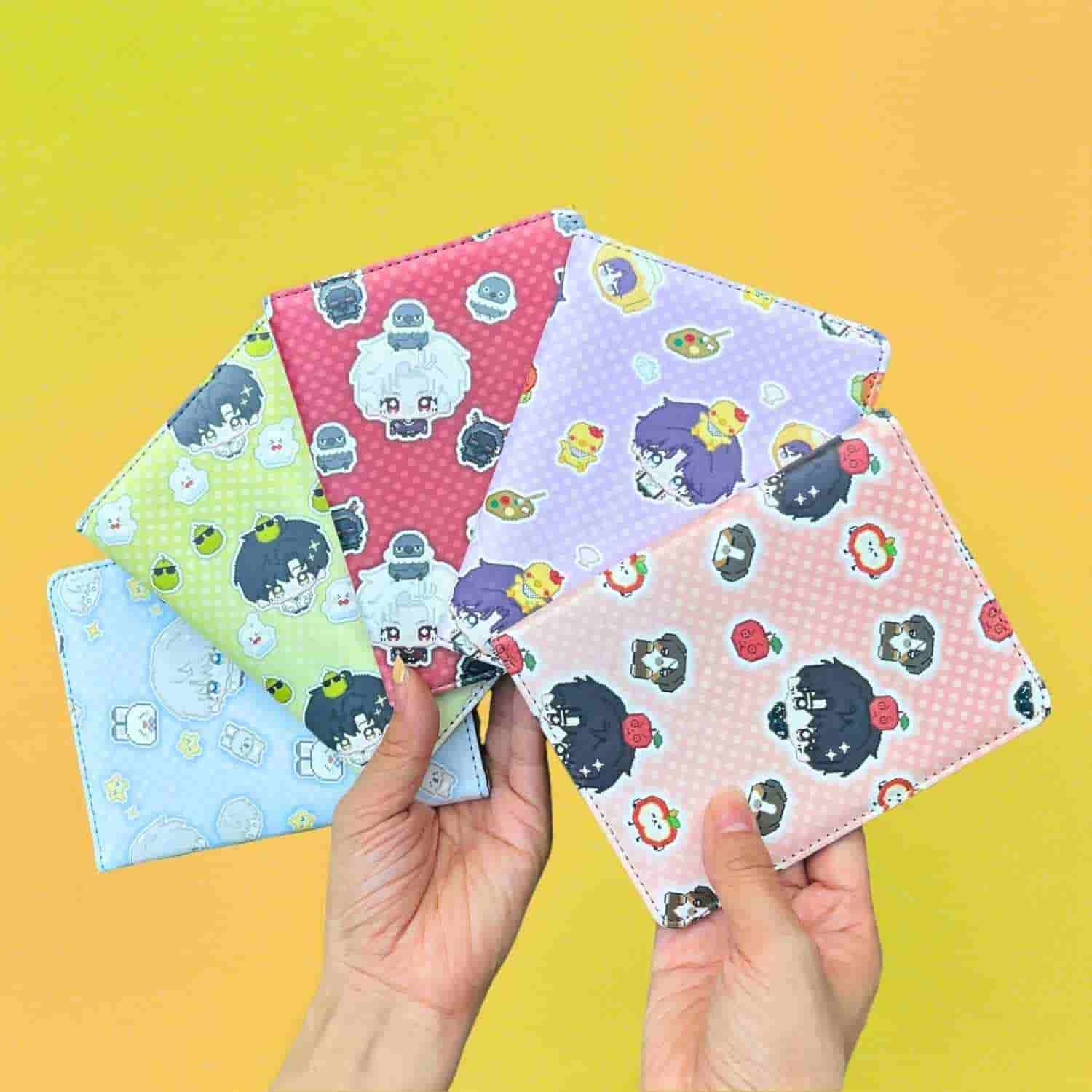 love and deepspace merch passport holder pu leather travel wallet sylus caleb rafayel zayne xavier