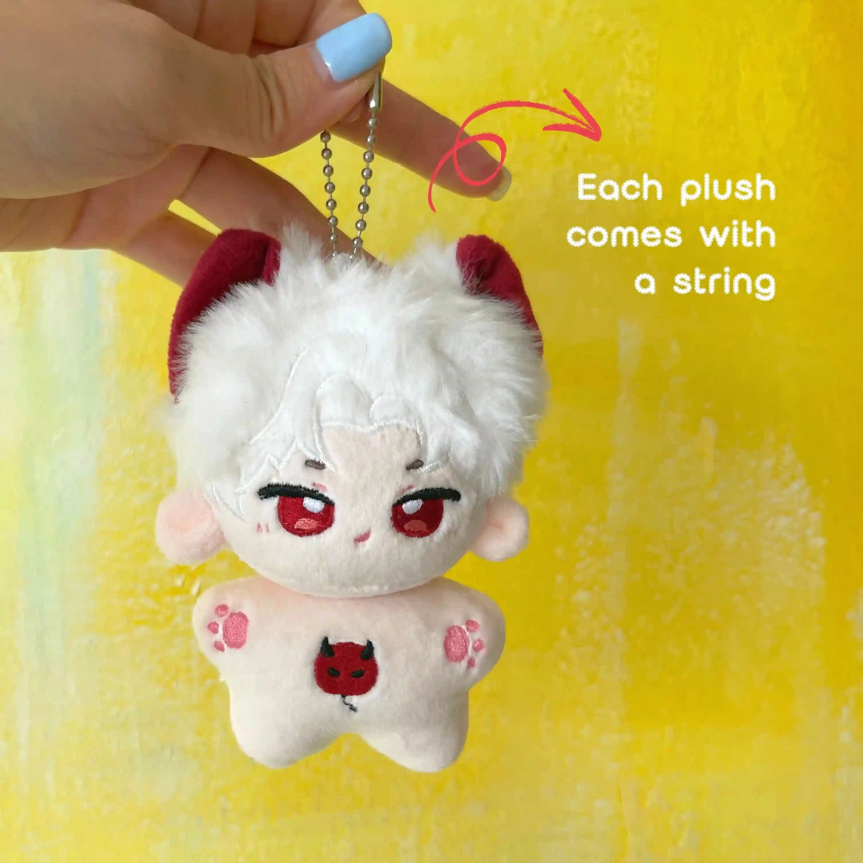 sylus love and deepspace starfish plushie with hanging string for ita bags backpacks and purses