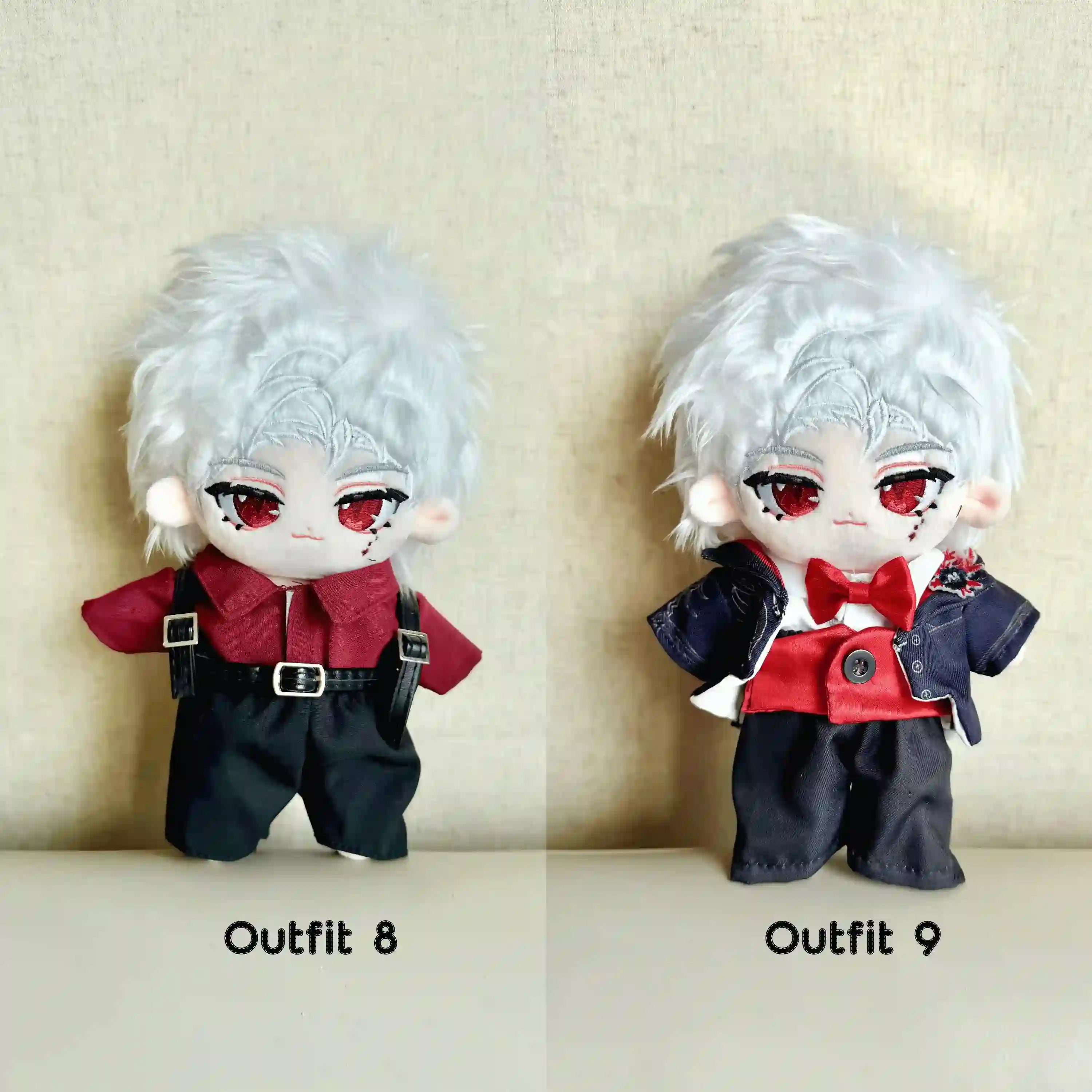 sylus love and deepspace merch 20cm plush doll in uniform costume and tuxedo/suit/tailcoat outfit