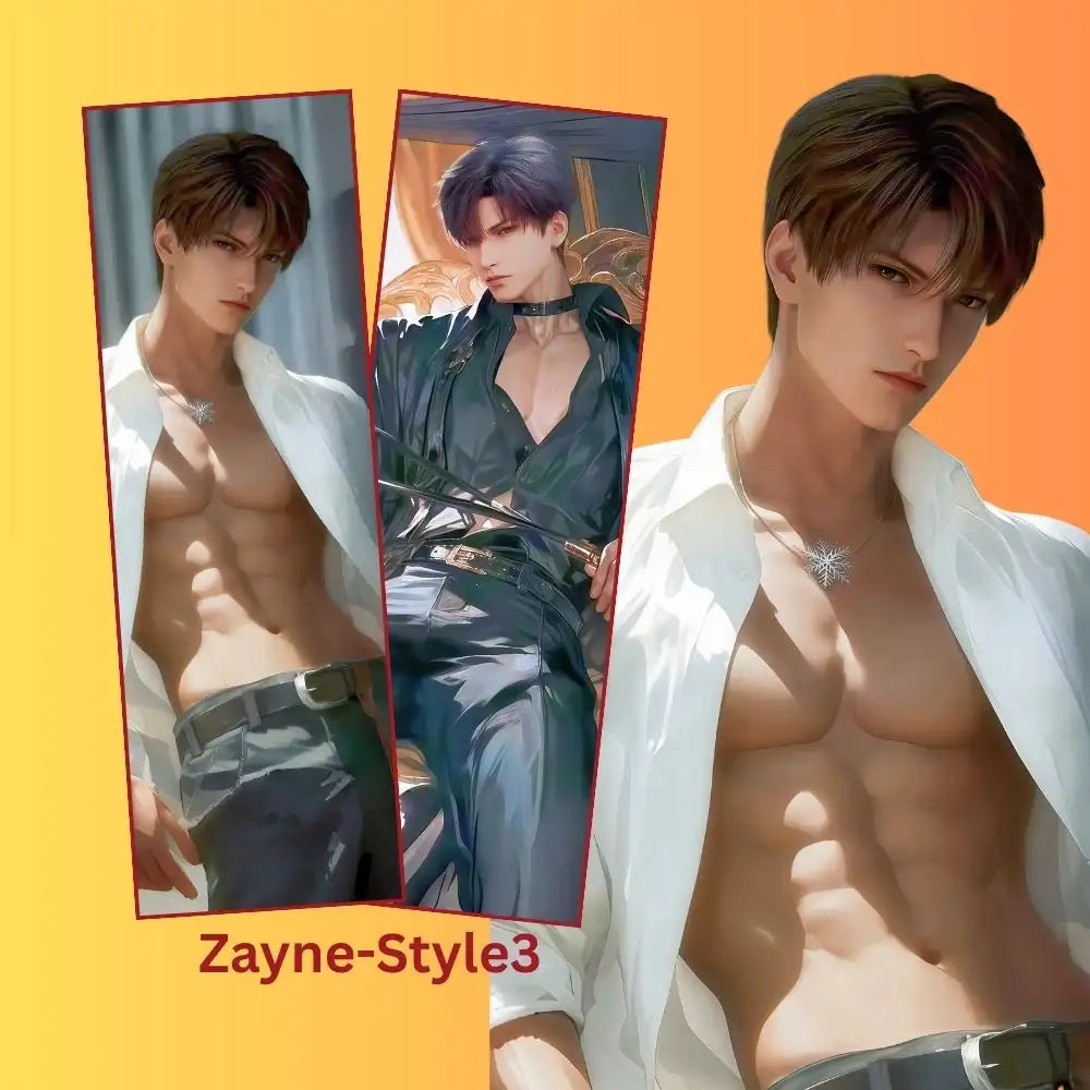 photo of love and deepspace zayne body pillow cover