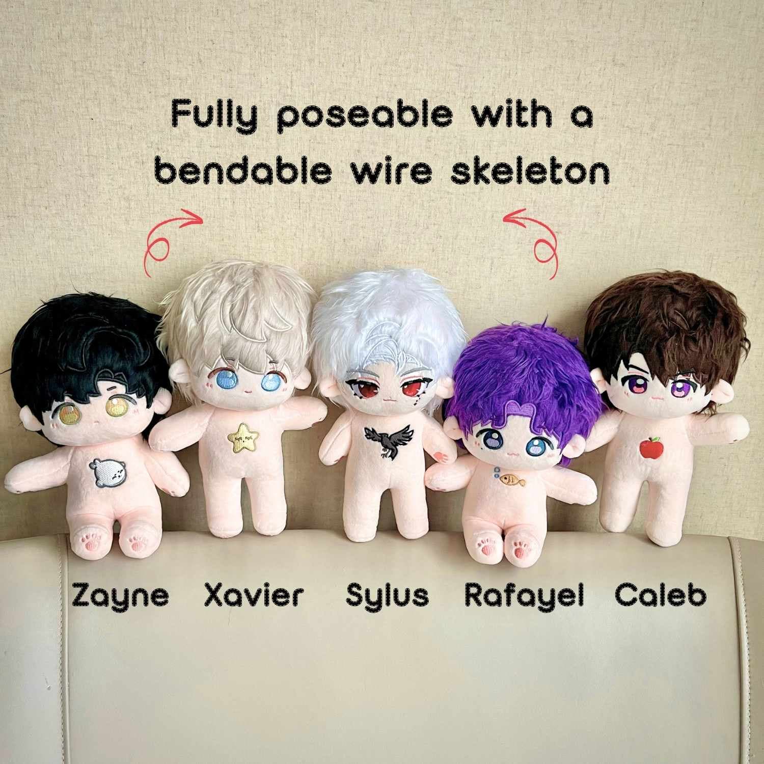 love and deepspace merch 20cm plush doll posable sylus rafayel caleb zayne xavier