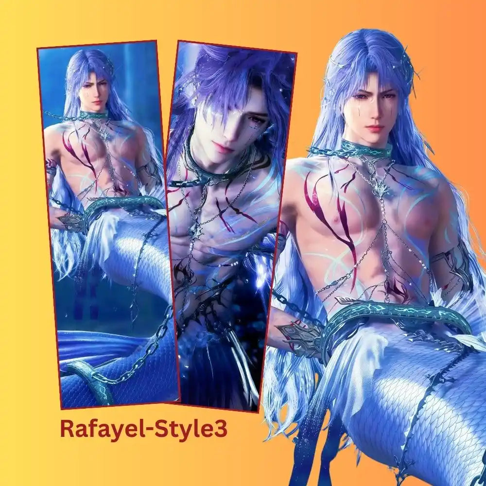photo of love and deepspace rafayel body pillow cover sea god version