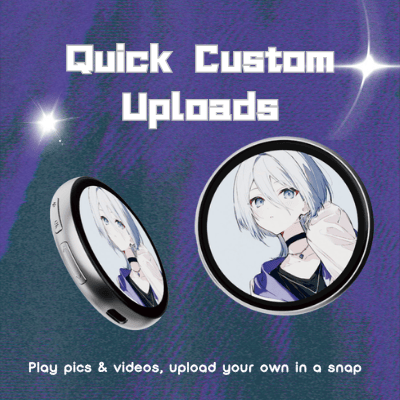 customizable electronic button pin with photos and videos